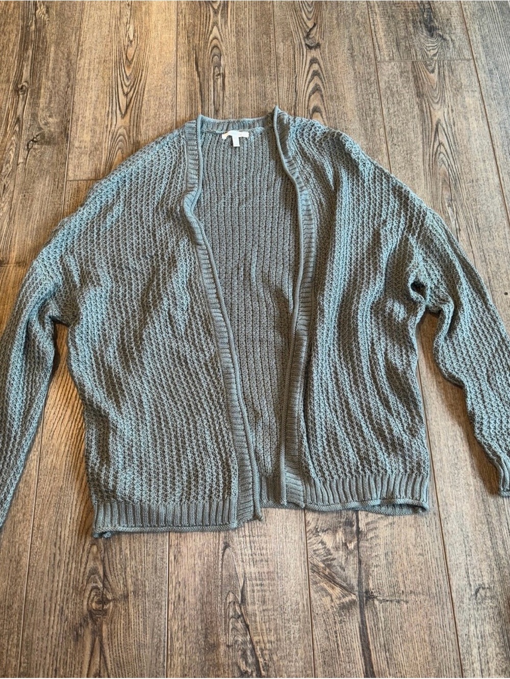Maurices Open-Front Chunky Knit Cardigan - Sage